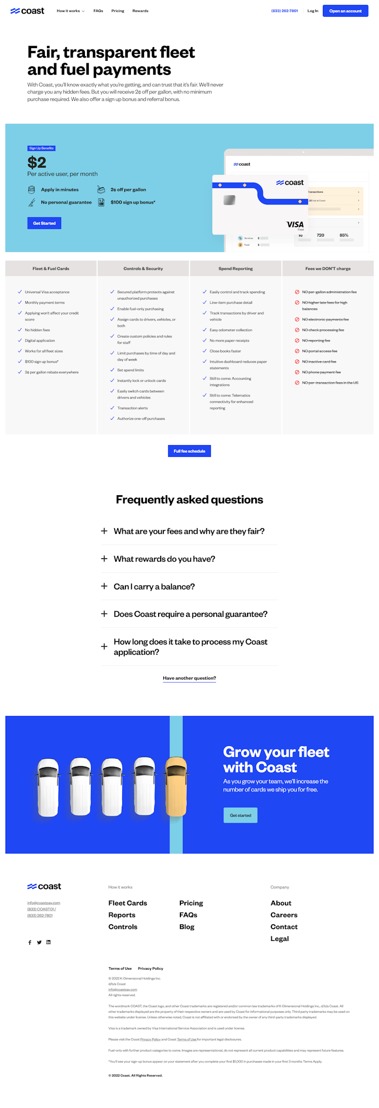 Coastpay Pricing Page Design