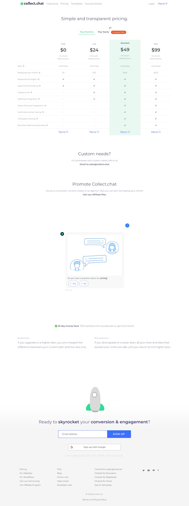 Collect Pricing Page Design