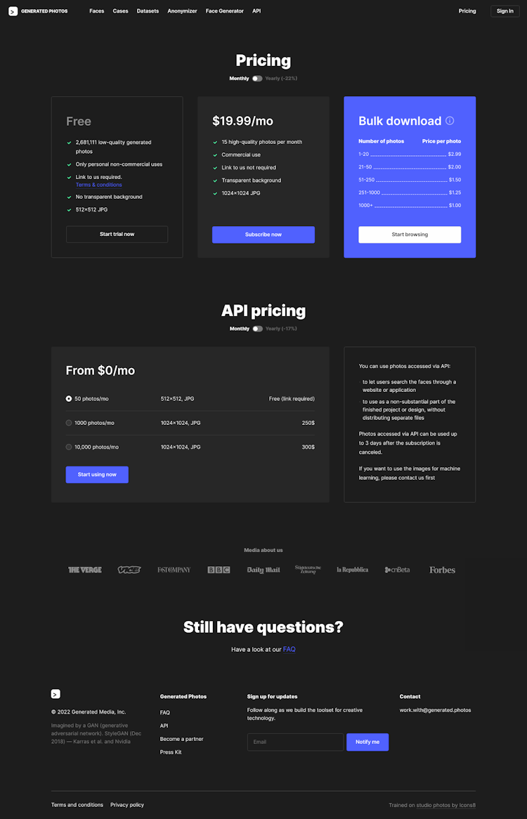 Generated Pricing Page Design