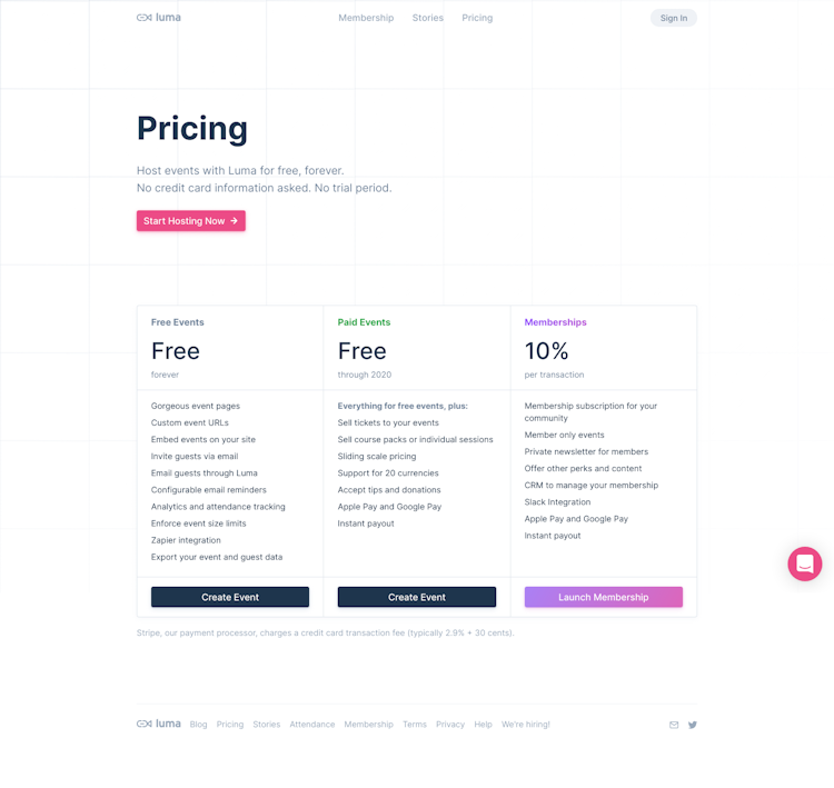 Lu Pricing Page Design