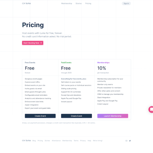 Lu Pricing Page Design