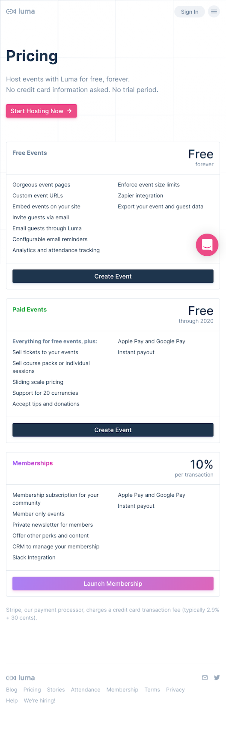 Lu Pricing Page Design