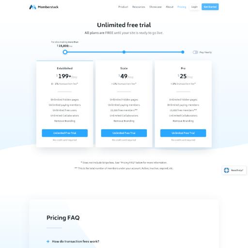 Memberstack Pricing Page Design