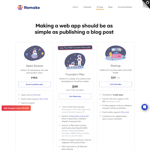 Remaketheweb Pricing Page Design