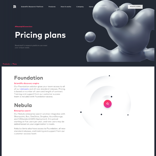 Resolute Pricing Page Design