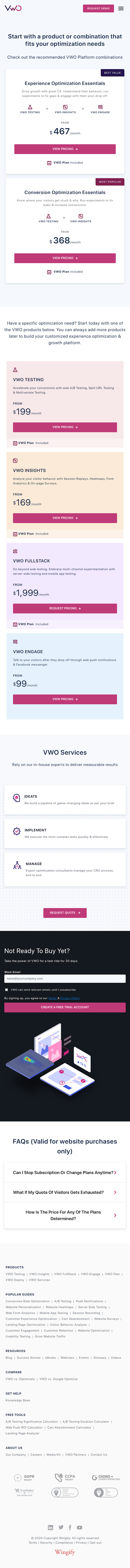 Vwo Pricing Page Design